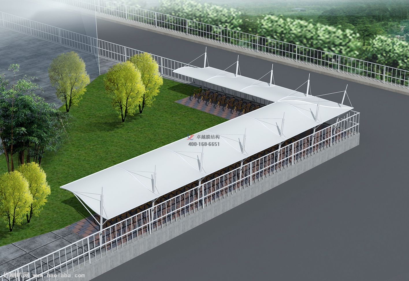 烏蘭察布膜結(jié)構(gòu)車棚【烏蘭察布市交通運(yùn)輸資源開(kāi)發(fā)集團(tuán)有限公司等】設(shè)計(jì)施工案例