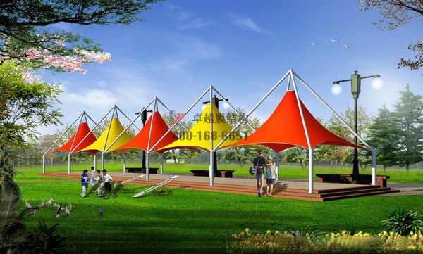 仙桃張拉<font color='red'>膜結(jié)構(gòu)景觀</font>設(shè)計施工【案例圖片】