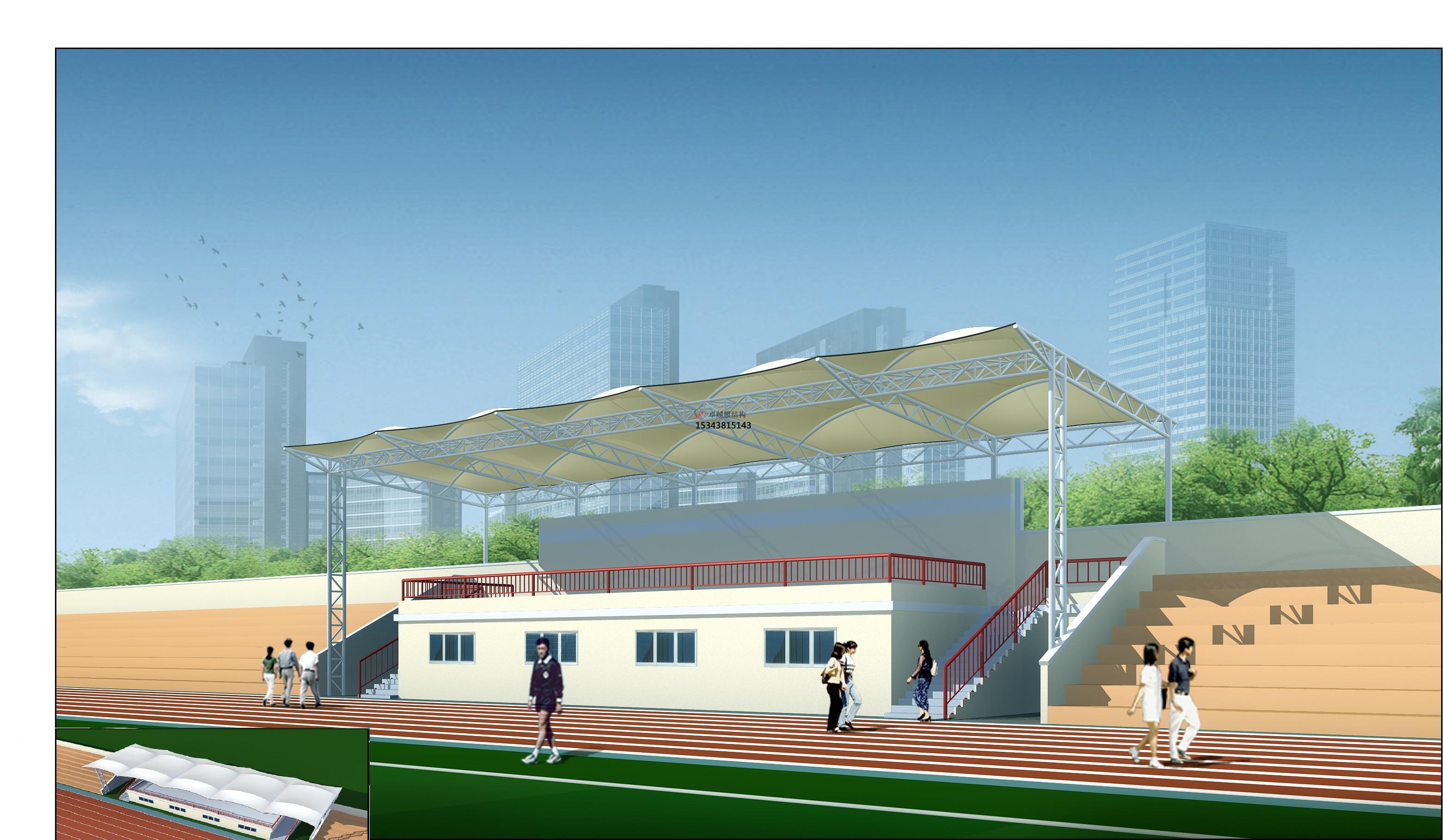 廊坊市看臺膜結構【張拉膜看臺】設計安裝