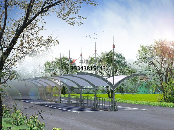 桑日膜結(jié)構停車棚【遮陽棚廠家】