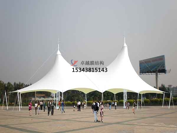運城商業(yè)廣場<font color='red'>張拉膜結(jié)構(gòu)</font>景觀棚/雨棚設(shè)計搭建